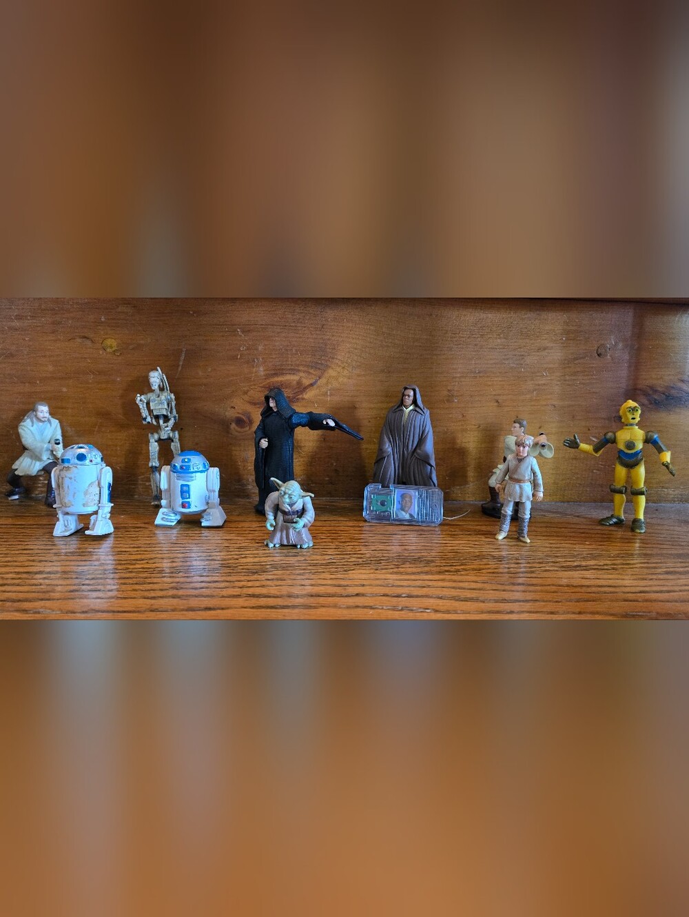 11 Star Wars Figures Yoda Obi Wan Kinobi Qui Gon Jinn Young Anakin R2D2 C3PO.. .